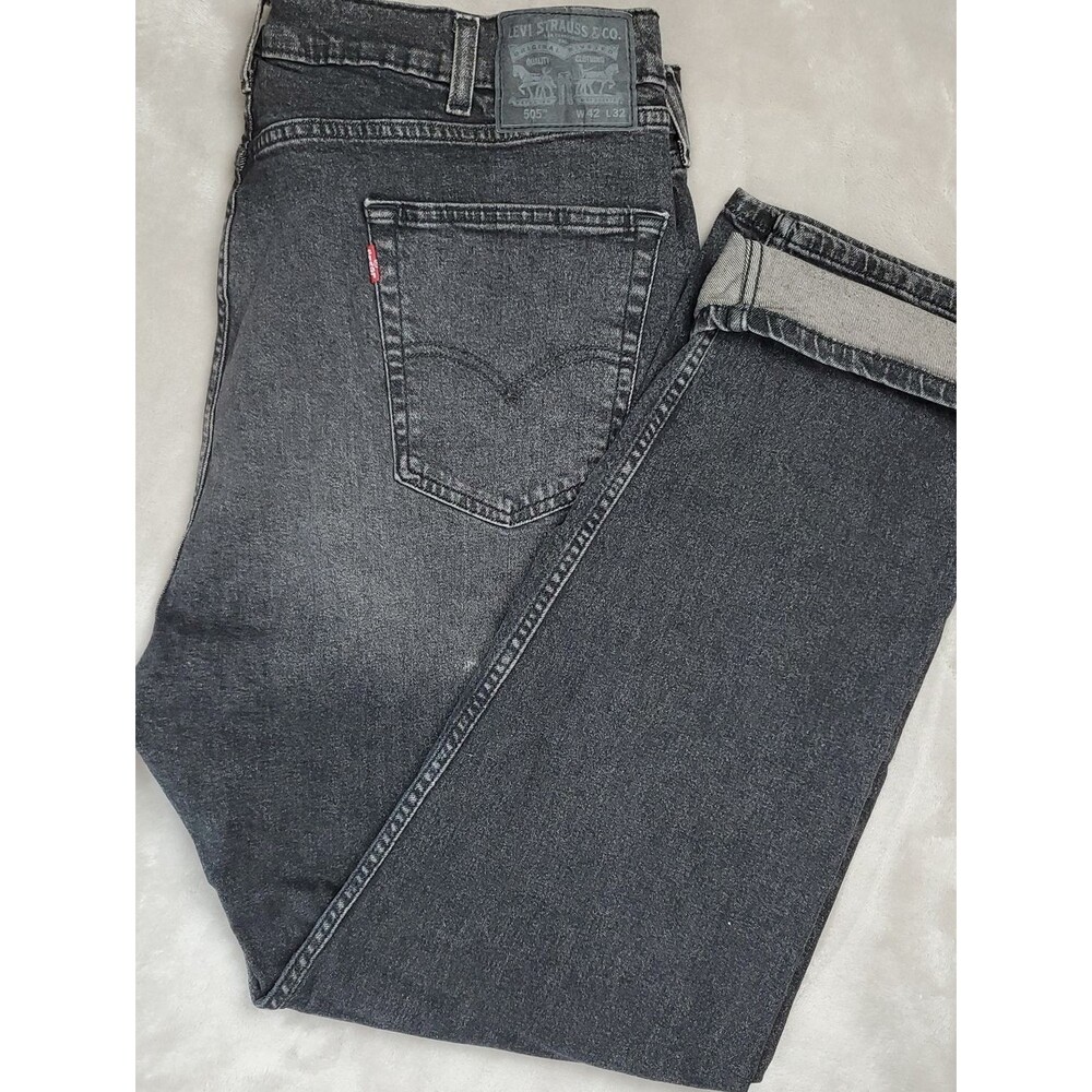 Levi's | Men's 42x32 | 505 Regular Fit Jeans | Kansas Grey Wash